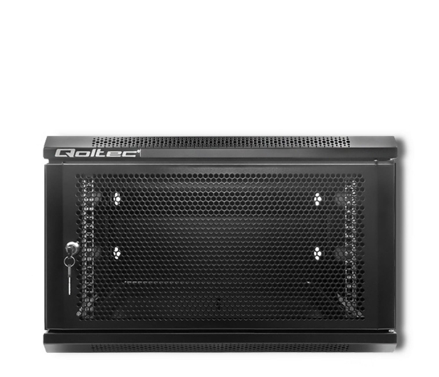 QOLTEC Szafa RACK 19 cali | 6U | 600 x 600 x 370 | Perforowane drzwi 54489 - 1329953 - zdjęcie 3